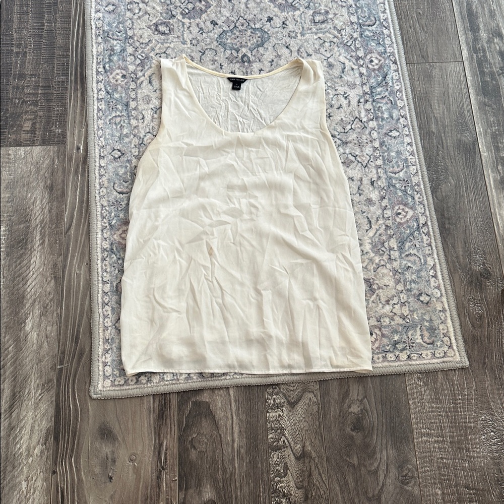 Ann Taylor white top (small)